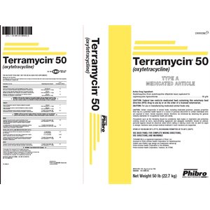 Akey 01-5653 Terramycin® 50 Powder, 50 lb, For Chickens, Turkeys, Swine, Calves, Beef, Cattle, Sheep