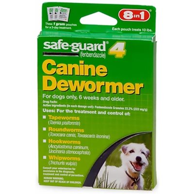 Intervet Safe-Guard® 001-034906 Canine Dewormer, 1 gm, Orange, For Dog