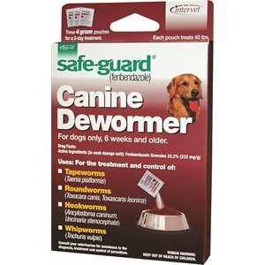 Intervet Safe-Guard® 001-040694 Canine Dewormer, 4 gm, Purple, For Dog