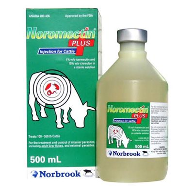 Durvet Norbrook® 11073 Noromectin® Plus Dewormer Injection, 500 mL, For ...