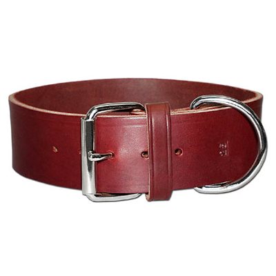 Latigo Leather Collar Burgundy 2"X21"