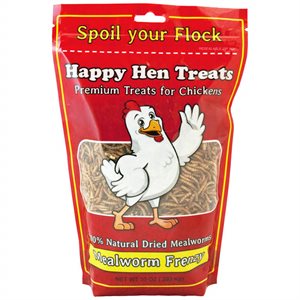 Durvet Happy Hen Treats® 08917009 Mealworm Frenzy® Premium Chicken Treat, 10 oz, For Poultry