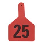 Z Tags™ One-Piece Numbered 151-175 Ear Tag, Red, Cattle