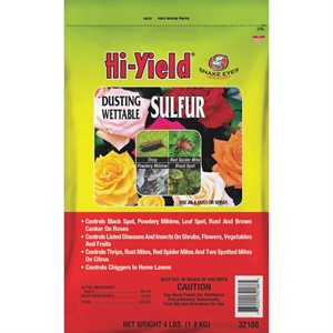 Hi-Yield® Pourable Dusting Wettable Sulfur Fungicide, 4 lb, Powder