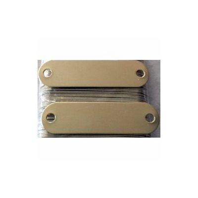 Leather Brothers® LB150L Name Plate, 3 / 4 inch x 3 inch, Brass, 100 / Box