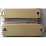 Leather Brothers® LB150L Name Plate, 3 / 4 inch x 3 inch, Brass, 100 / Box