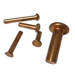 Leather Brothers® Two-Piece Rivet, 4 / 16 inch, Brass, 200Count