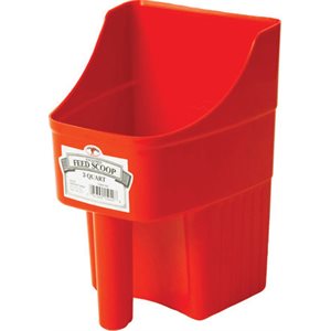 Miller Little Giant® 150408 Enclosed Feed Scoop, 3 qt, Red