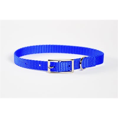 Valhoma® 380 12 BL Single Layer Collar, 3 / 8 inch x 12 inch, Blue, For Dog