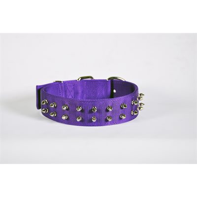 Collar 1 3 / 4" x 18" Spike Purple