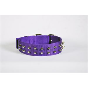 Collar 1 3 / 4" x 18" Spike Purple