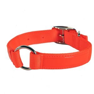 Collar 1" x 24" Center Ring Hot Orange