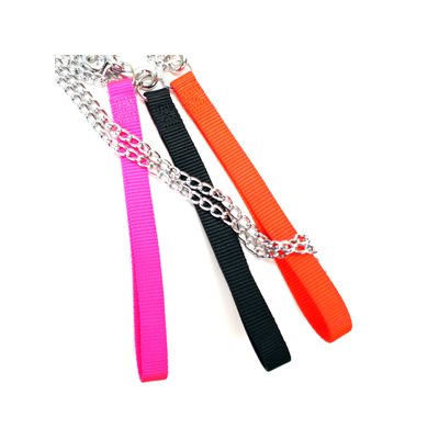 Chain Lead 3.0mm 40" w / 5 / 8" Handle Hot Orange